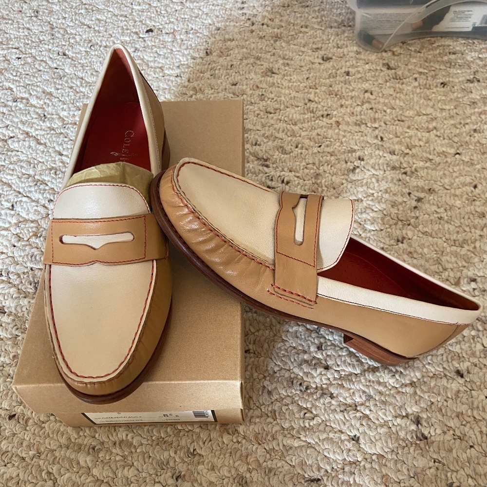 Cole Haan - Tan and cream loafers